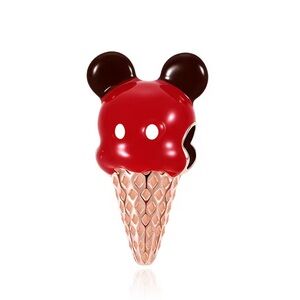 New Sterling Silver 925 Mickey Mouse ice cream cone bracelet charm